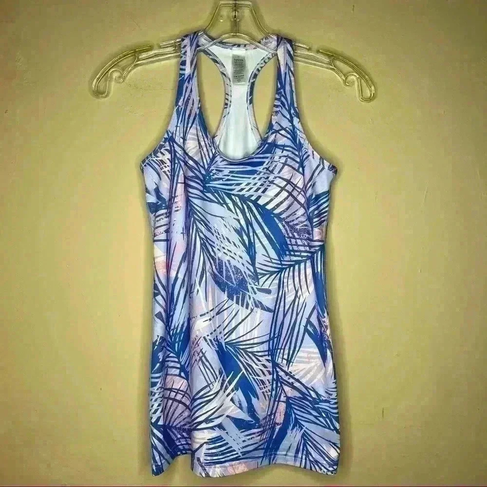 Ivivva By Lululemon Girls Racerback Keep Ur Cool Tank Top Palm Tree Leafs Top